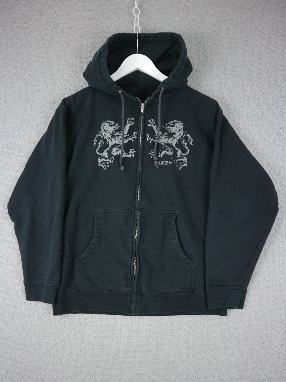 Vintage Innes Hoodie Mens Small S Black Zip up Jacket Skateboard Y2K USA made